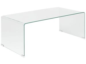BELIANI Konferenčný stolík z priehľadného skla 100 x 50 cm minimalistický obdĺžnikový moderný