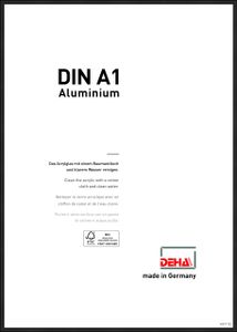 DEHA Aluminium Bilderrahmen Boston, 59,4x84,1 cm (A1), Eloxal Schwarz Matt