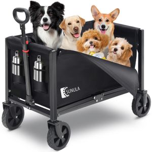 SUNULA Bollerwagen Faltbar Gartenwagen Handwagen für Einkaufen, Camping SUNULA Bollerwagen Faltbar Gartenwagen Handwagen für Einkaufen, Camping
