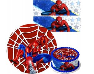 Spiderman Essbar Marvel Torten-Bild-Aufleger-Deko Geburtstag Avenger Premium 0,6mm (SP05)