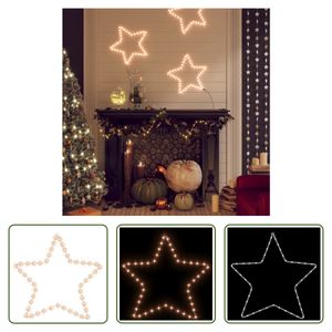 The Living Store LED-Silhouette Weihnachtsstern 48 LEDs Warmweiß 56 cm