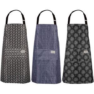 3 Stück Wasserdicht Schürze, Kochschürze mit Taschen, Verstellbarem Küchenschürze Grillschürze latzschürze für Damen und Männer