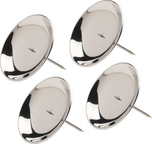 4x Adventskranz Kerzenteller Ø8cm Kranzteller Advent mit Dorn Messing Silber