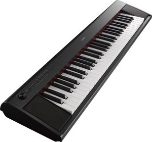 Yamaha Keyboard Piaggero NP-12B, schwarz  Leichtes und transportfreundliches Keyboard  Mit Aufnahmefunktion, Kopfhörer- und Sustain-Pedal Anschluss