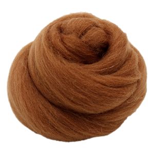 Filzwolle zum Trockenfilzen und Nassfilzen - Farbe Toffee 20gr.