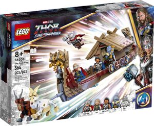 LEGO 76208 Marvel Das Ziegenboot Spielzeug-Schiff aus Thor: Love & Thunder, Avengers-Set zum Bauen mit Minifiguren und Sturmbrecher ab 8 Jahre