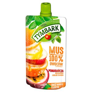 Tymbark Mousse 100% Orange Passion fruit Apple Banana 120 G