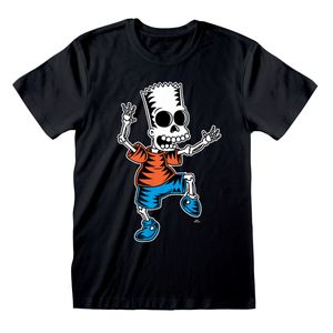 The Simpsons T-Shirt M Schwarz Unisex Skeleton Bart