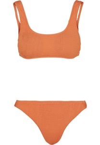 Dámské plavky bikiny Urban Classics Ladies Tanktop Crinkle Bikini papaya - S