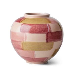Kähler Design - Canvas Vase H 20 cm rosa/braun