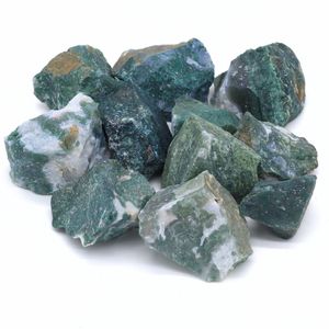 LAVISA Premium Heilsteine Edelsteine Set | Natürliche Kristalle für Dekoration und Wohlbefinden | 100% Natursteine Mineralsteine (Moosachat)