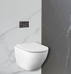 Spülrandloses WC Toilette TOP Hänge-WC Softclose Absenkautomatik Wandmontage