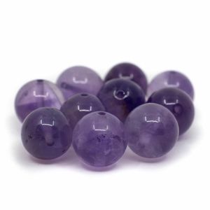 Edelstein Lose Perlen Amethyst - 10 Stück (10 mm)