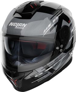 Nolan N80-8 Meteor N-Com Helm, schwarz/grau, 2XL (64)