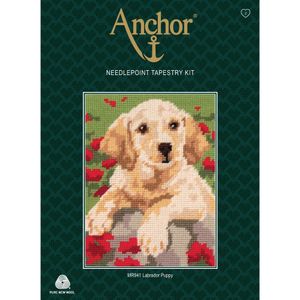 Anchor Gobelin-Stickset "Labrador Welpe", Bild vorgezeichnet
