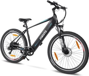 ESKUTE e-bike Netuno Plus, e-mountain bike 27,5 palcový elektrický bicykel so senzorom krútiaceho momentu, 250W Bafang motorom a 522Wh batériou Samsung, do 100 km, e-MTB pre mužov a ženy čierny