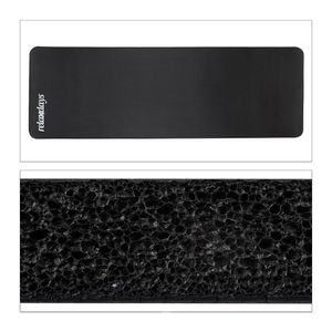 relaxdays Yogamatte schwarz 60,0 x 180,0 x 1,0 cm