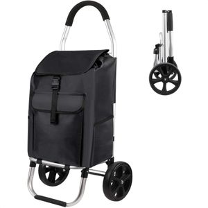 Strex Einkaufstrolley mit Rädern - Faltbar - Abnehmbare Einkaufstasche - Einkaufswagen