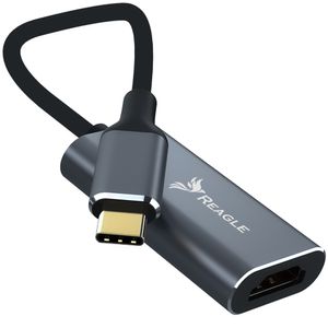Adapter USB Typ C Stecker auf HDMI 4K Reagle Buchse Kompatibler Monitor, Computer, Tablet, Telefon