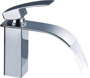 Wasserhahn für Bad Küchen Armatur Wasserfall Waschtischarmatur Moderne Einhebelmischer Mischbatterie (Type A) CEEDIR