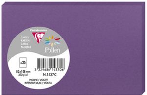 Karte Pollen 82x128mm 210g VE=25 Stück violett