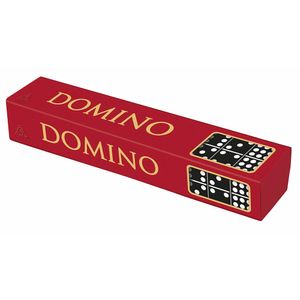 Detoa Domino společenská hra dřevo 55ks v krabičce 23,5x3,5x5cm