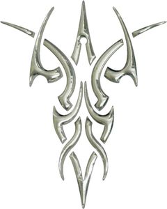 3D-Chrome-Sticker Tribal 95 x 75 mm