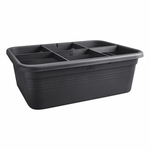 Blumentopf Elho 7,4 x 76 x 26,8 cm Schwarz Kunststoff Quadratisch