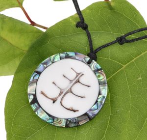 Ethno Kette, Surferkette mit Muscheleinlage, Boho Kette - Modell 7, Weiß, Muschelscheiben, Ketten & Modeschmuck für den Hals