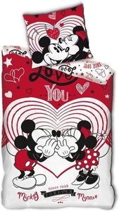 Disney Minnie Mouse Bettbezug Love You- 140 x 200 cm - Polyester