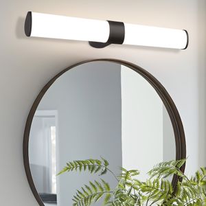 ZMH Mirror Light Bathroom Led Wall Lamp-8W Bathroom Mirror Lamp Neutral White Light Colour 4000K Black Mirror Cabinet Lighting 40cm