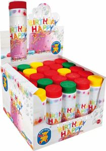 PUSTEFIX Seifenblasen Set I 15 x Klassik 42ml Geburtstag Torte I Bunte Geburtstag-Bubbles  Germany I Seifenblasen für Hochzeit, Standesamt, Kindergeburtstag I 15 x 42 ml Vorteilspack
