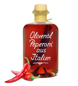 Olivenöl Peperoni 0,5L aus Italien extra vergine kaltgepresst sehr aromatisch