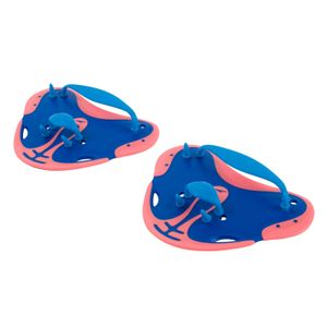 Speedo Biofuse Finger Paddle | Schwimmpaddles für das Techniktraining , Farbe:dunkelblau/orange