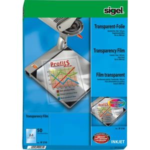 SIGEL IF210 InkJet Overhead-Folien, transparent, 100 µm, A4, 50 Blatt