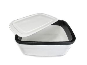 TUPPERWARE BrotMax 2 weiß schwarz Brotkasten Brotwächter Brot Max Brot&Co Kasten + SPÜLTUCH