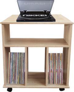 VDD Vinyl Wish Lp-Schallplattenschrank - Bücherregal - Aufbewahrung Zeitschriften Bücher Schallplatten - braun