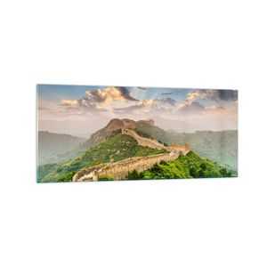 Bilder auf glas - Wand Berg asiatisch china - 120x50cm - Glasbilder - Wandbilder - Kunstdruck - zum Aufhängen bereit - Wanddekoration aus Glas - Glas Bilder - Wandbild auf Glas - GAB120x50-3069