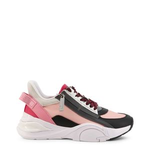 Guess Damen Sneaker Schnürer Turnschuhe Schnürschuhe, Größe:EU 38, Farbe:Rosa-rosa,schwarz