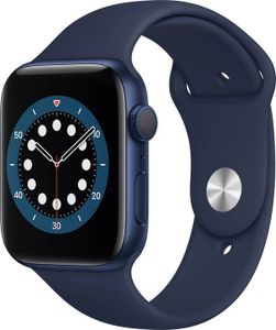 Apple Watch Series 6 44mm modrý hliník s námořnicky tmavomodrým sportovním řemínkem kategorie A