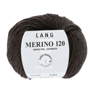 MERINO 120 von LANG YARNS (0368 - dunkelbraun mélange)