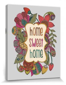Zuhause Poster Leinwandbild Auf Keilrahmen - Home Sweet Home, Valentina Ramos (50 x 40 cm)