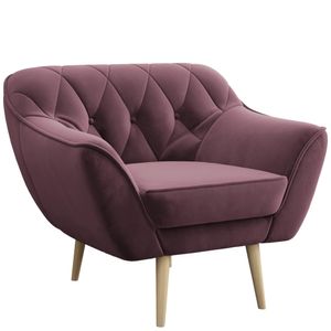 MKS MEBLE Sofa - Moderná pohovka - Čalúnená pohovka v štýle škandinávskeho dekóru - Pirs Loungesofa - One Persone Pink