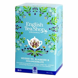 ETS - Weißer Tee, Blaubeere & Holunderblüte, BIO, 20 Teebeutel