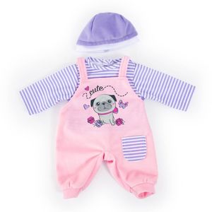 Bayer Design Kleider für Puppen 38 cm, 3 Teile, rosa/lila, Hundemotiv