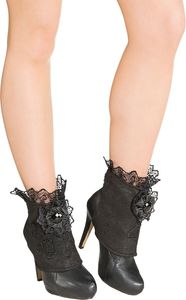 Schuhstulpen Retro schwarz Steampunk