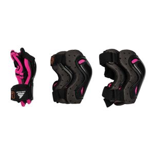 Rollerblade Skate Gear Junior Protection Set (Schwarz/Pink) XS