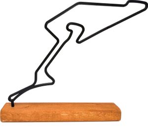 Model F1 Nürburgring GP, socha trate Formuly 1, nápad na darček pre fanúšika Formuly 1 Závit trate F1 na drevenom podstavci, dekorácia do izby pre fanúšika F1