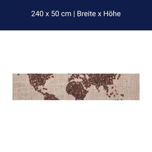 Küchenrückwand Weltkarte Kaffee M0012 – Hartschaum / 240cm / 50cm