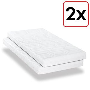 Doppelpack Premium 7-Zonen Matratze 100x200 cm CloudComfort, Höhe 15 cm, Härtegrad H2/H3, Twin-Set